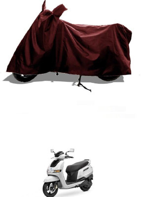 KEDIT Two Wheeler Cover for TVS(iQube Electric, Maroon)