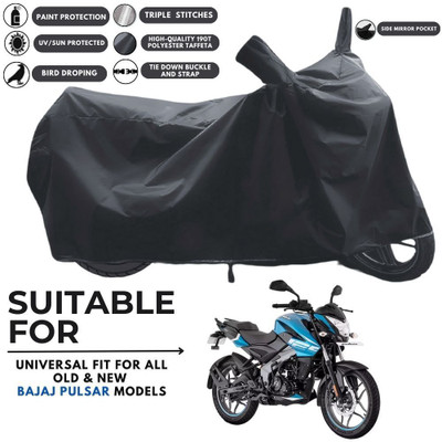 MADAFIYA Two Wheeler Cover for Bajaj(Pulsar NS125 BS6, Black)