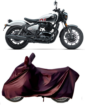 BbcMart Waterproof Two Wheeler Cover for Royal Enfield(Classic Gunmetal BS6, Maroon)