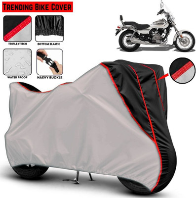 Mwiss Waterproof Two Wheeler Cover for Bajaj(Avenger 220 Cruise, Silver, Black)