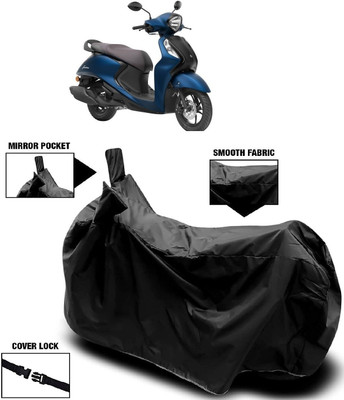 MMSSTAR Waterproof Two Wheeler Cover for Yamaha(Fascino 125, Black)