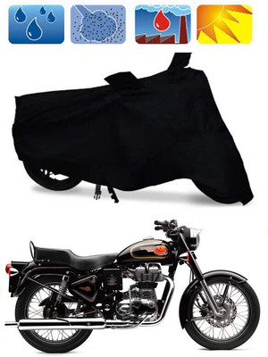 SK AUTO Waterproof Two Wheeler Cover for Royal Enfield(Bullet Electra Twinspark, Black)