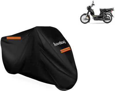 Juvdoxj Waterproof Two Wheeler Cover for TVS(Heavy Duty BS6, Black)