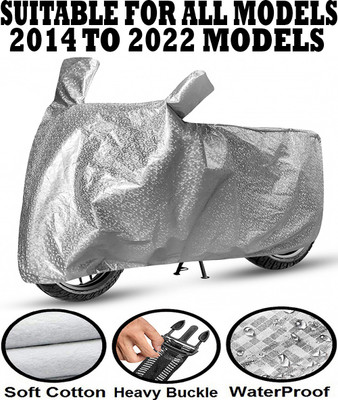 SMDP Waterproof Two Wheeler Cover for Bajaj(Pulsar 180 DTS-i, Silver)