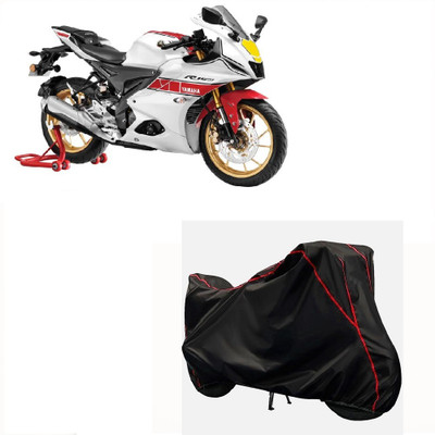 Autohug Waterproof Two Wheeler Cover for Yamaha(YZF-R15 V2 BS6, Black, Red)