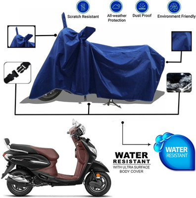 TENNYCER Waterproof Two Wheeler Cover for Hero(Pleasure Plus, Blue)