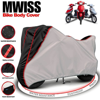 Mwiss Waterproof Two Wheeler Cover for Hero(Electric Cruz, Silver, Black)