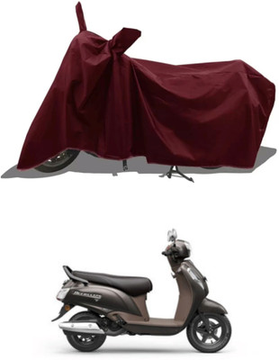 RAQTRO Two Wheeler Cover for Suzuki(New Access 125, Maroon)