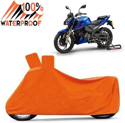 Autoinnovation Waterproof Two Wheeler Cover for TVS(Apache RTR 200 4V, Orange)