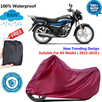 AutoGalaxy Waterproof Two Wheeler Cover for Honda(CD 110 Dream, Maroon)