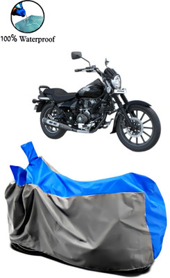 APNEK Waterproof Two Wheeler Cover for Bajaj(Avenger 180 Street, Grey, Blue)