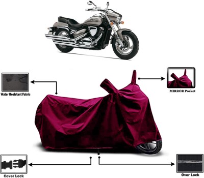 Amexride Two Wheeler Cover for Suzuki(Intruder M800, Maroon)