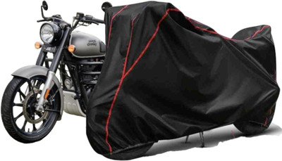 Kishori Enterprises Waterproof Two Wheeler Cover for Royal Enfield(Bullet, Black)