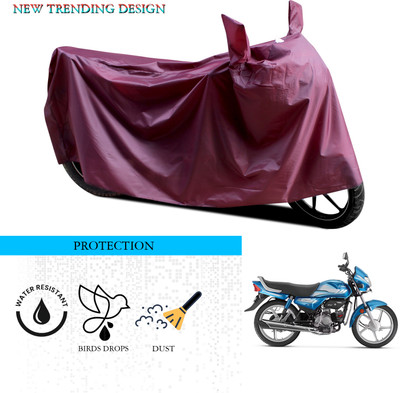 ANTHUB Waterproof Two Wheeler Cover for Hero(CD deluxe, Maroon)