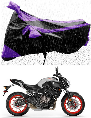 Mdstar Waterproof Two Wheeler Cover for Yamaha(MT 07, Purple, Black)