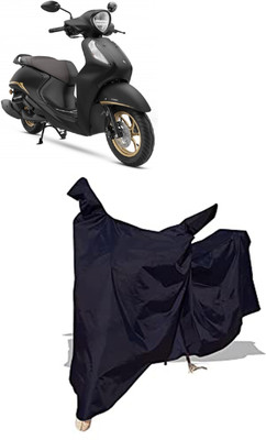Amexride Two Wheeler Cover for Yamaha(Fascino 125 FI, Black)