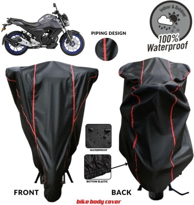 MADAFIYA Two Wheeler Cover for Yamaha(FZ-S Fi Version 3.0 BS6, Black, Red)