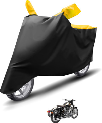 Caronix Waterproof Two Wheeler Cover for Royal Enfield(Classic Chrome, Yellow)