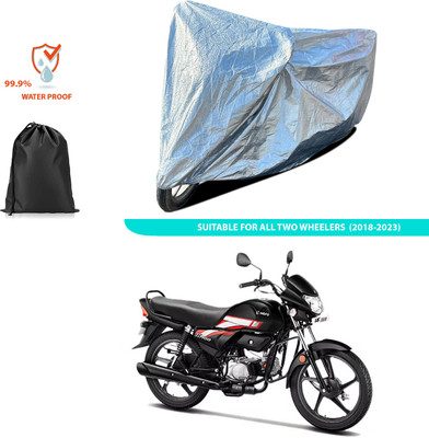 PAGORA Waterproof Two Wheeler Cover for Hero(CD deluxe, Silver)
