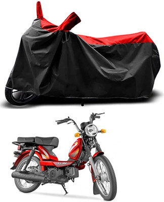 KEDIT Two Wheeler Cover for TVS(XL 100 Comfort, Red, Black)