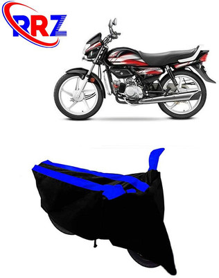 RRZ Waterproof Two Wheeler Cover for Hero(MotoCorp HF Deluxe, Black, Blue)