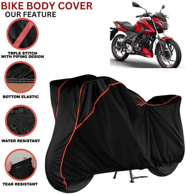 kerwa Waterproof Two Wheeler Cover for Bajaj(Pulsar 150 BS6, Black, Red)