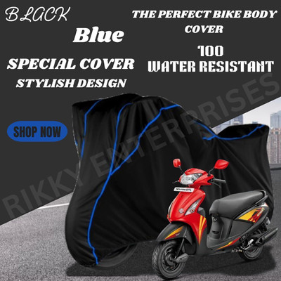 Shiv Kanha Waterproof Two Wheeler Cover for Hero(Pleasure, Black)