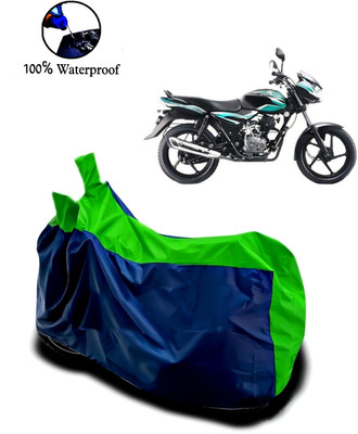Autofly Waterproof Two Wheeler Cover for Bajaj(Discover 100 DTS-i, Blue, Green)