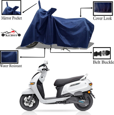 KEDIT Two Wheeler Cover for Universal For Bike(iQube Electric, Blue)