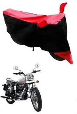 SK AUTO Waterproof Two Wheeler Cover for Royal Enfield(Classic 350, Black, Red)
