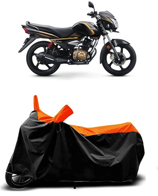 VESMEI Two Wheeler Cover for TVS(Victor Premium BS6, Orange)