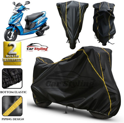 Car Styling Waterproof Two Wheeler Cover for Hero(Maestro, Black, Yellow)