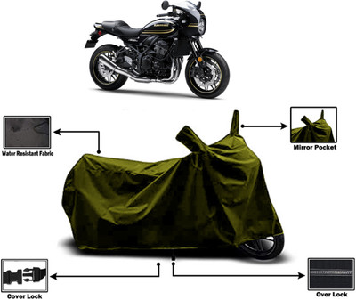 Amexride Two Wheeler Cover for Kawasaki(Z900 RS Cafe Racer, Green)