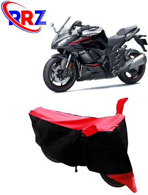 RRZ Waterproof Two Wheeler Cover for Kawasaki(Ninja 1000, Black, Red)