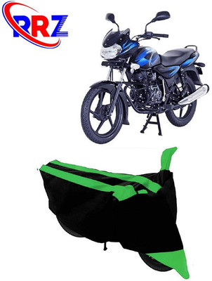 RRZ Waterproof Two Wheeler Cover for Bajaj(Discover 110, Black, Green)