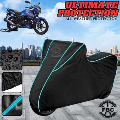 DeepShakshi AUTOMOTIVE Waterproof Two Wheeler Cover for TVS(Apache RTR 160, Blue, Black)
