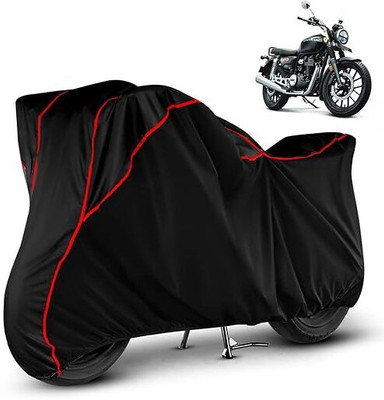 DeepShakshi AUTOMOTIVE Waterproof Two Wheeler Cover for Honda(Hness CB350, Black, Red)