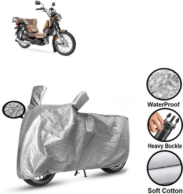 PAGORA Waterproof Two Wheeler Cover for TVS(XL 100 Heavy Duty, Silver)