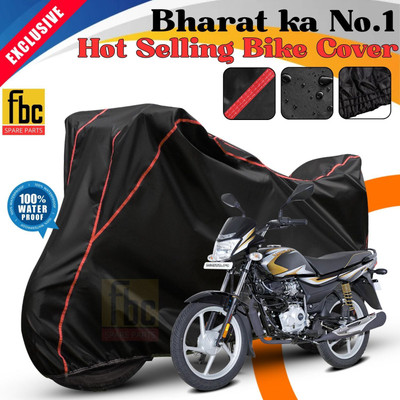 FBC Waterproof Two Wheeler Cover for Bajaj(Platina, Black)