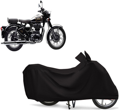 EGAL Two Wheeler Cover for Royal Enfield(Classic Chrome, Black)