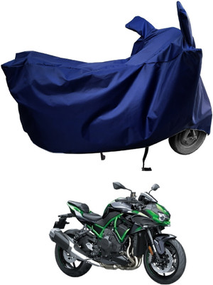 Amexride Two Wheeler Cover for Kawasaki(ZH2, Blue)