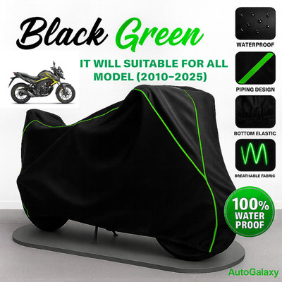 AutoGalaxy Waterproof Two Wheeler Cover for Honda(CB Hornet 160, Black)