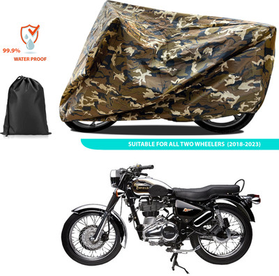 CODOKI Two Wheeler Cover for Royal Enfield(Electra Delux, Yellow)