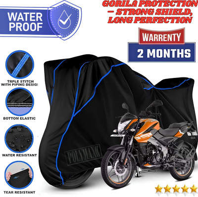 POLYMAXX Waterproof Two Wheeler Cover for Bajaj(Pulsar 125, Black)