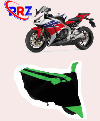 RRZ Waterproof Two Wheeler Cover for Honda(CBR1000RR Fireblade, Black, Green)