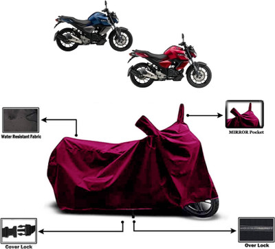 KEDIT Two Wheeler Cover for Yamaha(FZS-FI V3 BS6, Maroon)