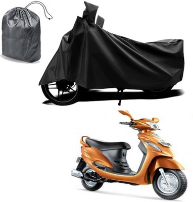 Autoinnovation Waterproof Two Wheeler Cover for Mahindra(Rodeo RZ, Black)