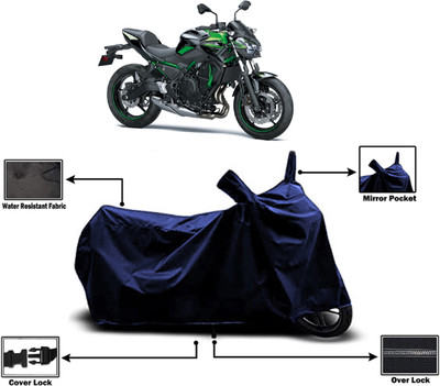 Amexride Two Wheeler Cover for Kawasaki(Z650 BS6, Blue)