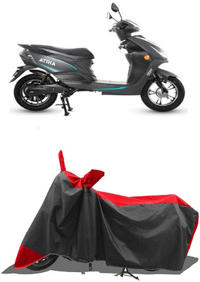 SUGASHRI Waterproof Two Wheeler Cover for Hero(Motocorp Electric Atria, Red, Black)