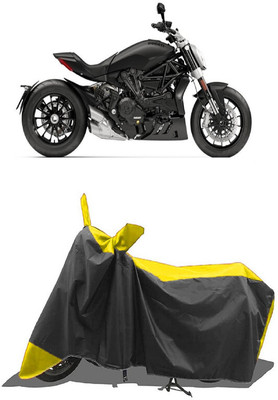 SUGASHRI Waterproof Two Wheeler Cover for Ducati(XDiavel, Yellow, Black)